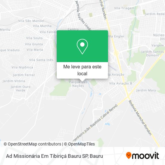 Ad Missionária Em Tibiriçá Bauru SP mapa