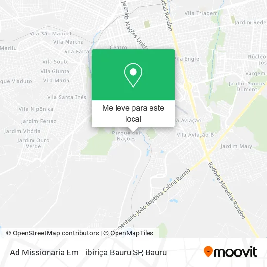 Ad Missionária Em Tibiriçá Bauru SP mapa