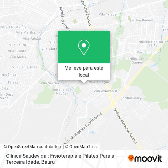 Clínica Saudevida : Fisioterapia e Pilates Para a Terceira Idade mapa