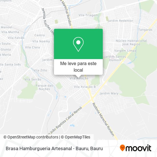 Brasa Hamburgueria Artesanal - Bauru mapa