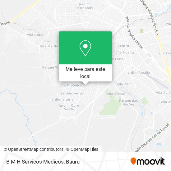 B M H Servicos Medicos mapa