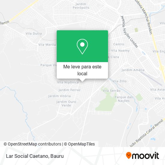 Lar Social Caetano mapa