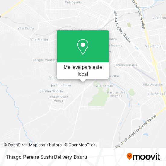 Thiago Pereira Sushi Delivery mapa