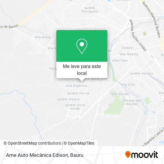 Ame Auto Mecânica Edison mapa