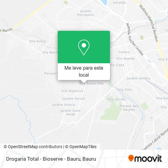 Drogaria Total - Bioserve - Bauru mapa