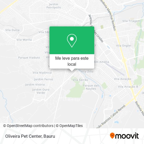 Oliveira Pet Center mapa