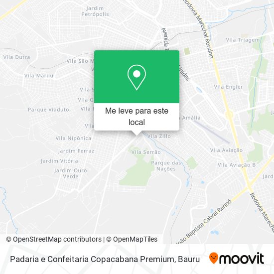 Padaria e Confeitaria Copacabana Premium mapa