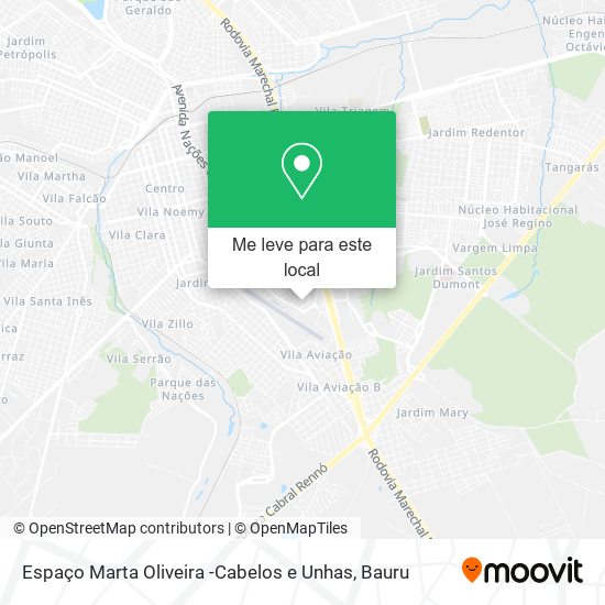 Espaço Marta Oliveira -Cabelos e Unhas mapa