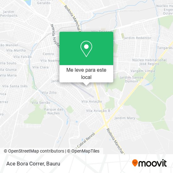 Ace Bora Correr mapa