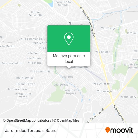 Jardim das Terapias mapa