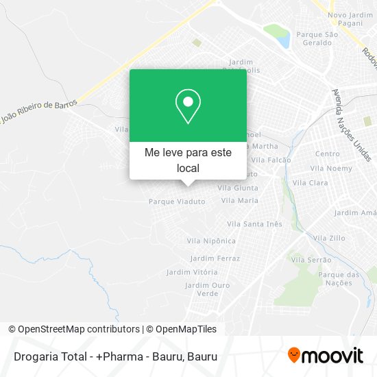 Drogaria Total - +Pharma - Bauru mapa