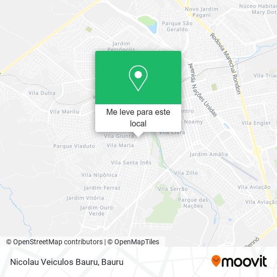 Nicolau Veiculos Bauru mapa