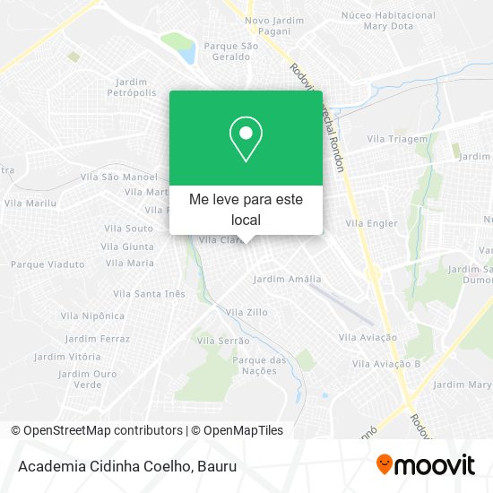 Academia Cidinha Coelho mapa