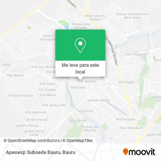 Apeoesp Subsede Bauru mapa