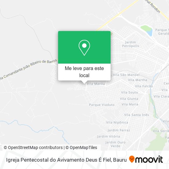 Igreja Pentecostal do Avivamento Deus É Fiel mapa