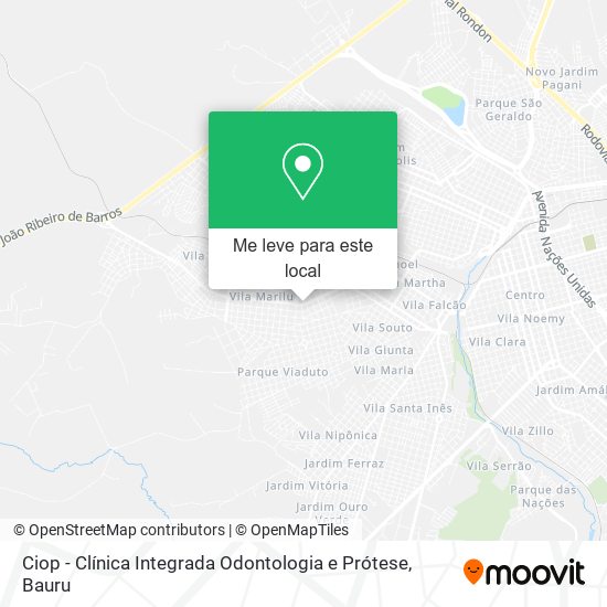 Ciop - Clínica Integrada Odontologia e Prótese mapa