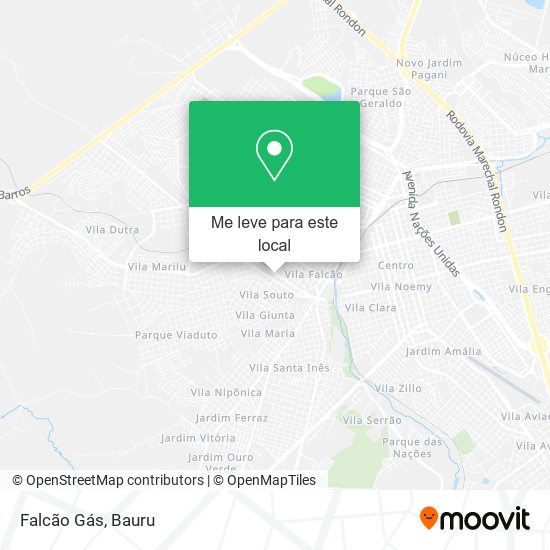 Falcão Gás mapa