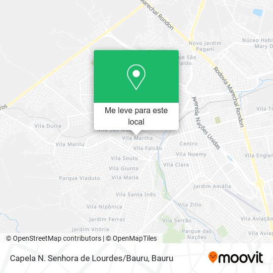 Capela N. Senhora de Lourdes / Bauru mapa