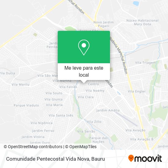 Comunidade Pentecostal Vida Nova mapa