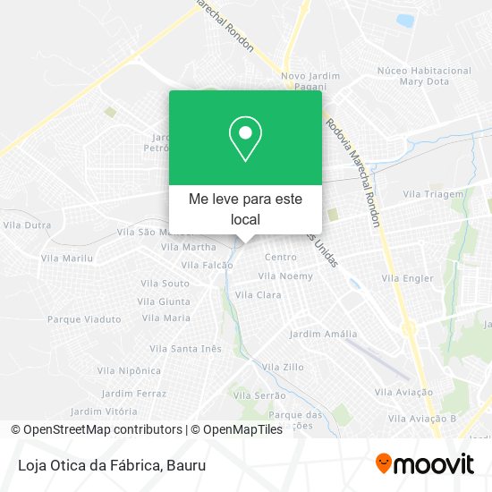 Loja Otica da Fábrica mapa