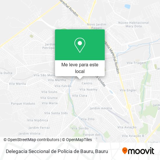 Delegacia Seccional de Polícia de Bauru mapa