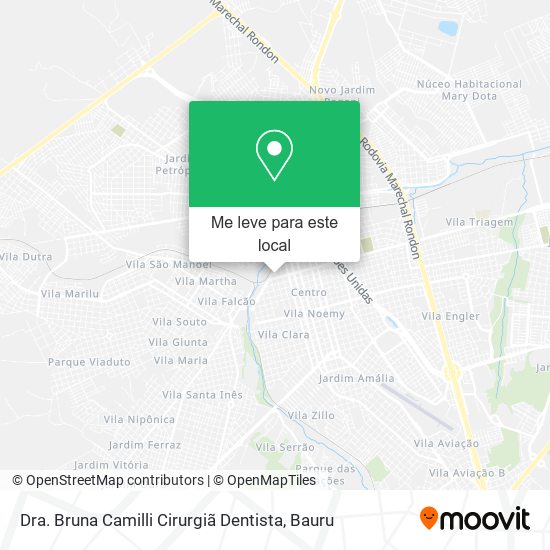 Dra. Bruna Camilli Cirurgiã Dentista mapa