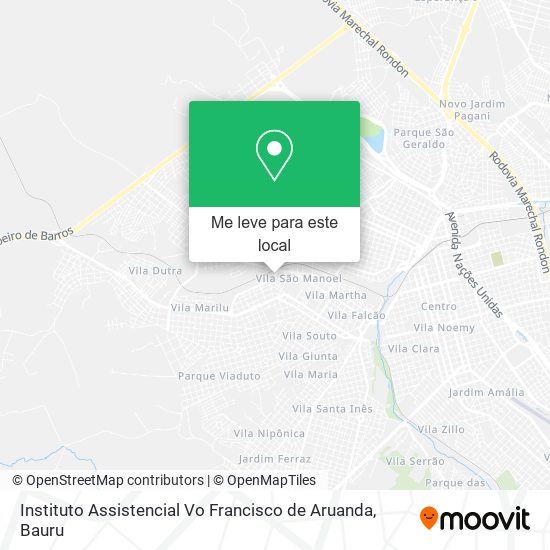 Instituto Assistencial Vo Francisco de Aruanda mapa