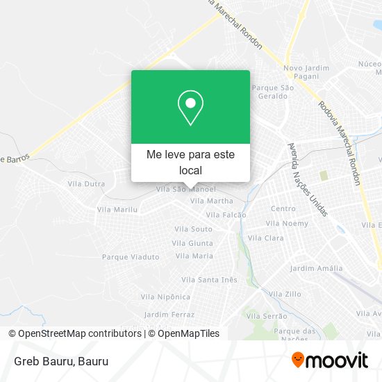 Greb Bauru mapa