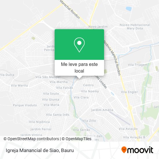 Igreja Manancial de Siao mapa