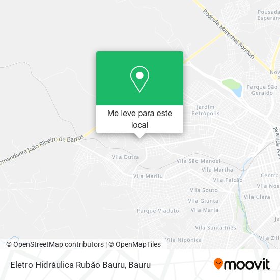 Eletro Hidráulica Rubão Bauru mapa