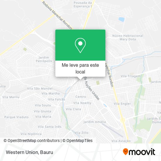 Western Union mapa