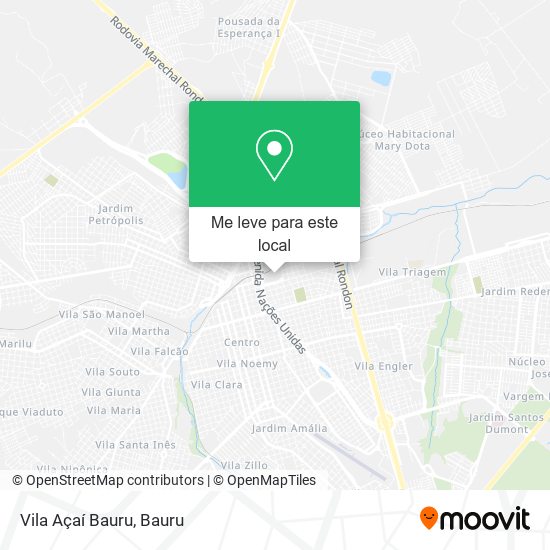 Vila Açaí Bauru mapa