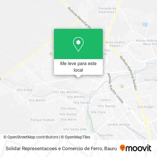 Solidar Representacoes e Comercio de Ferro mapa