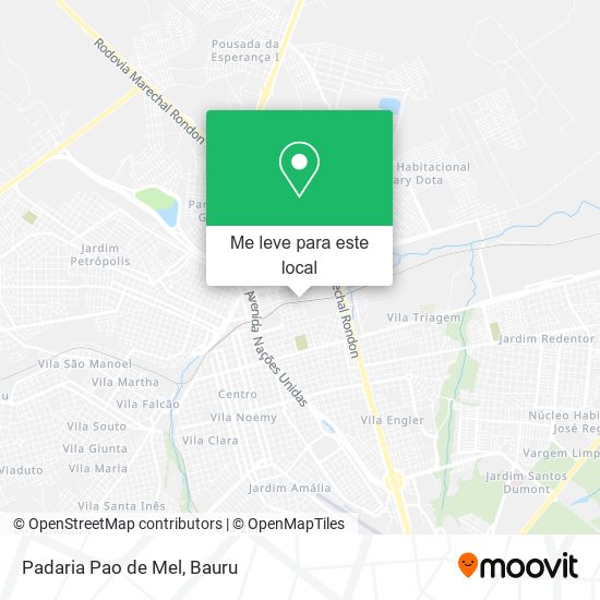 Padaria Pao de Mel mapa