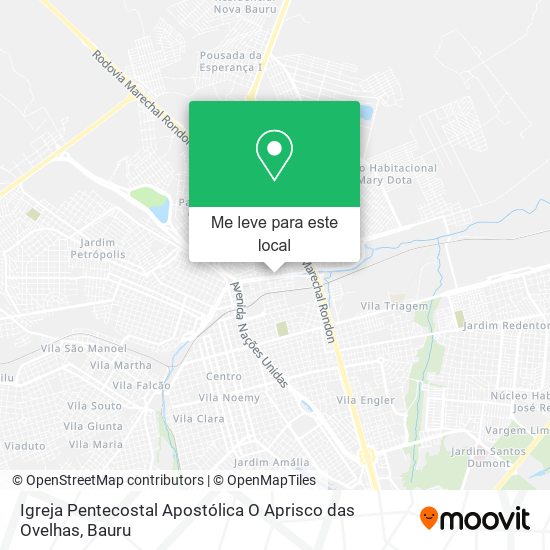 Igreja Pentecostal Apostólica O Aprisco das Ovelhas mapa