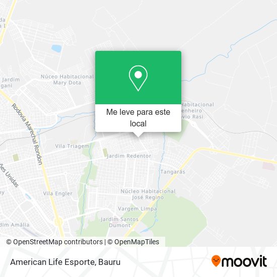 American Life Esporte mapa