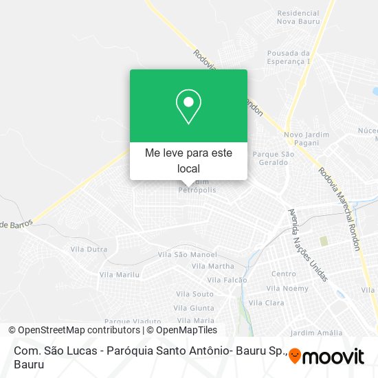 Com. São Lucas - Paróquia Santo Antônio- Bauru Sp. mapa