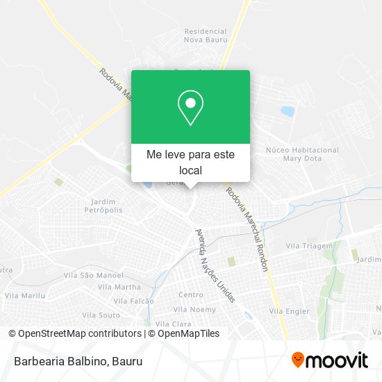 Barbearia Balbino mapa