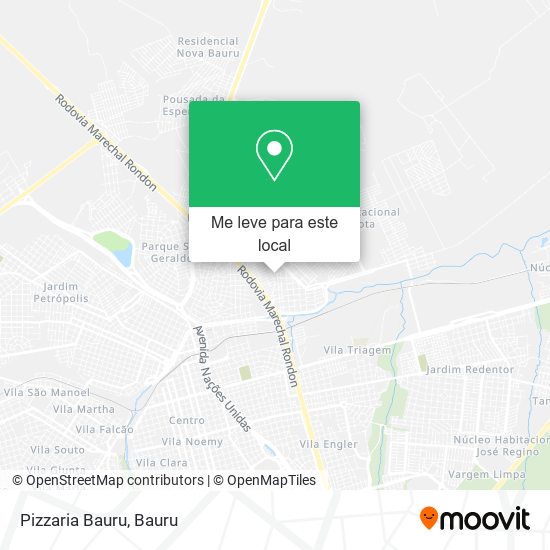 Pizzaria Bauru mapa