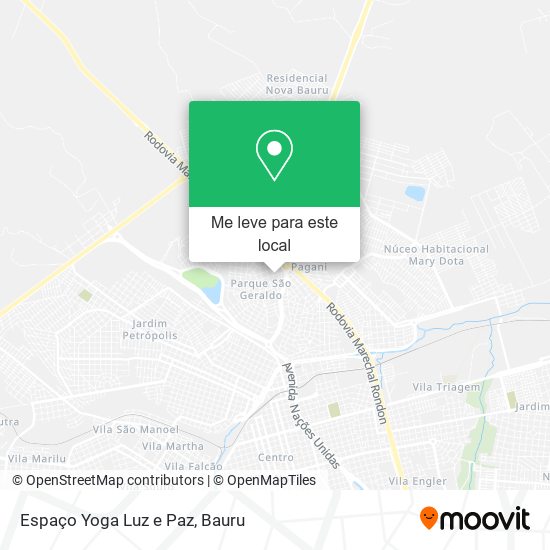 Espaço Yoga Luz e Paz mapa