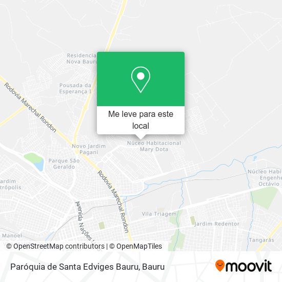 Paróquia de Santa Edviges Bauru mapa