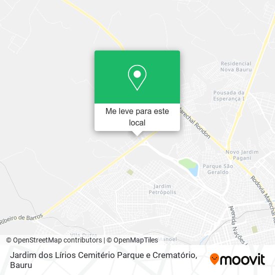 Jardim dos Lírios Cemitério Parque e Crematório mapa
