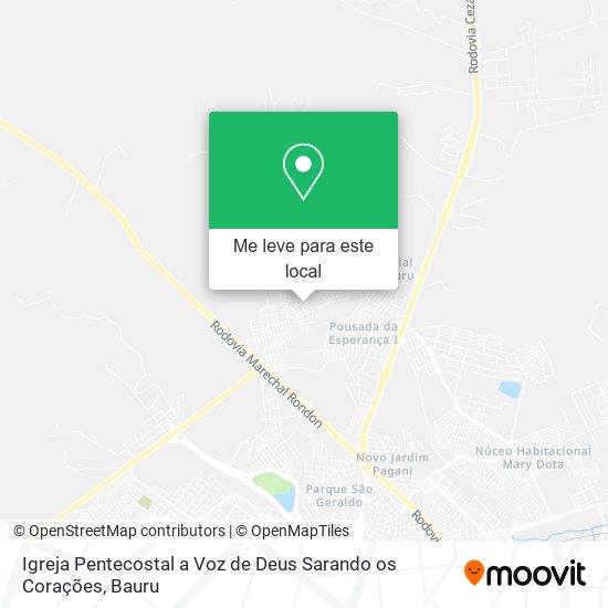 Igreja Pentecostal a Voz de Deus Sarando os Corações mapa