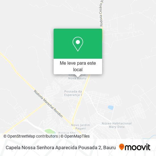 Capela Nossa Senhora Aparecida Pousada 2 mapa