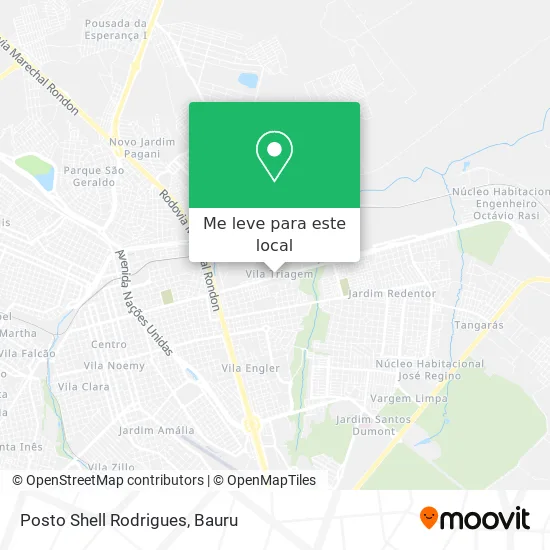 Posto Shell Rodrigues mapa