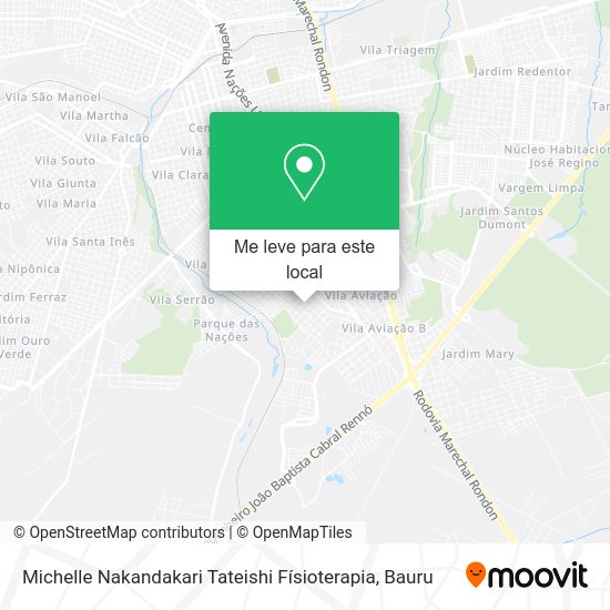 Michelle Nakandakari Tateishi Físioterapia mapa