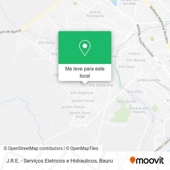 J.R.E. - Serviços Eletricos e Hidraulicos mapa