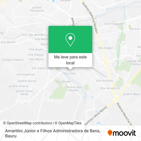 Amantini Júnior e Filhos Administradora de Bens mapa