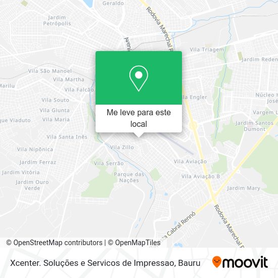 Xcenter. Soluções e Servicos de Impressao mapa