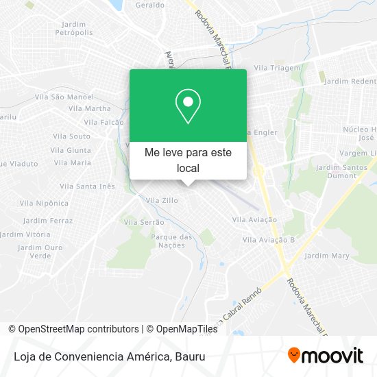 Loja de Conveniencia América mapa